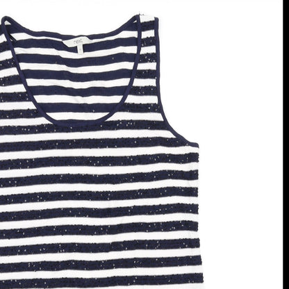 NEXT Womens Blue Striped  Pullover Jumper Size 12