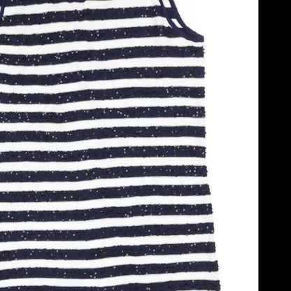NEXT Womens Blue Striped  Pullover Jumper Size 12