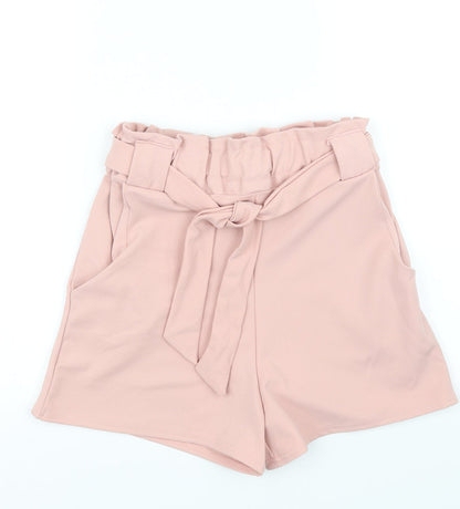 Quiz Womens Pink   Cut-Off Shorts Size 8 - belt