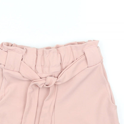 Quiz Womens Pink   Cut-Off Shorts Size 8 - belt