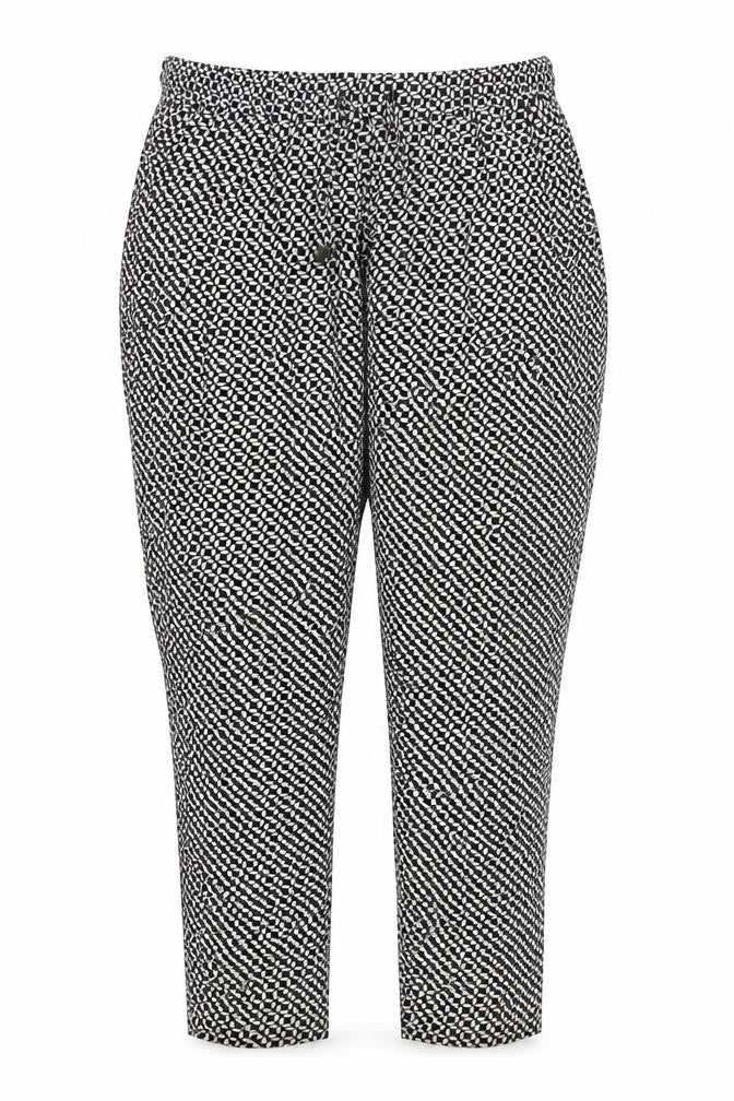 Debenhams Womens Black Geometric  Trousers  Size 12 L27 in