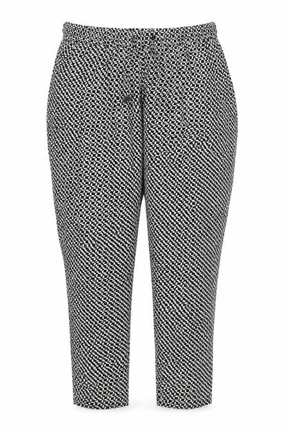 Debenhams Womens Black Geometric  Trousers  Size 12 L27 in