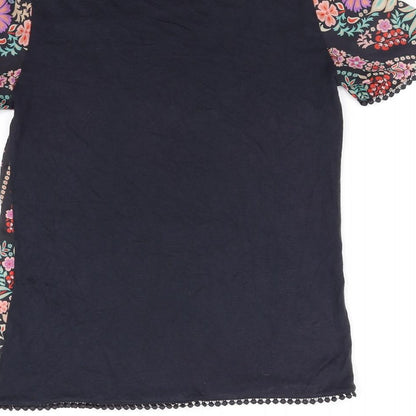 Womens UK Size 6 Preworn Black Basic T-Shirt