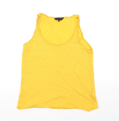 Womens UK Size 12 New Look Yellow Basic T-Shirt