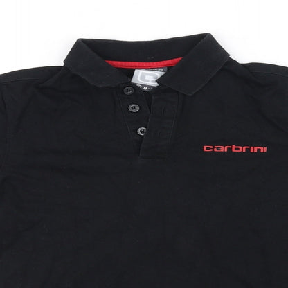Carbini Boys Black   Basic Polo Size 8-9 Years