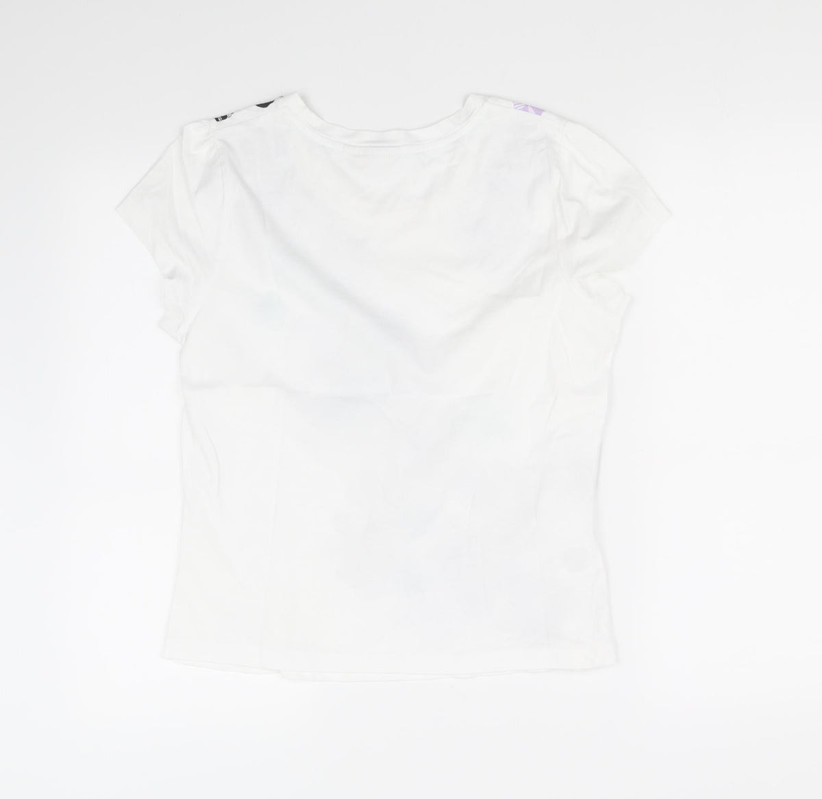 county casual Womens White Floral  Basic T-Shirt Size M