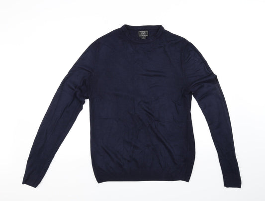 F&F Mens Blue   Pullover Jumper Size S