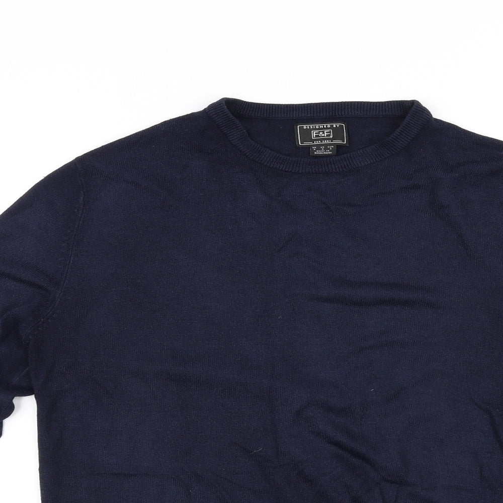 F&F Mens Blue   Pullover Jumper Size S