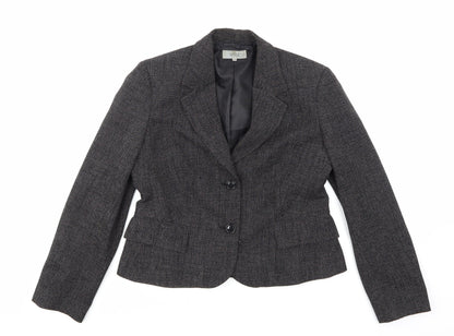Marks and Spencer Womens Grey  Rayon Jacket Suit Jacket Size 14