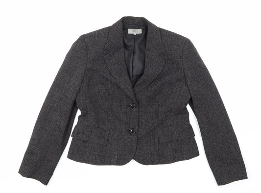 Marks and Spencer Womens Grey  Rayon Jacket Suit Jacket Size 14