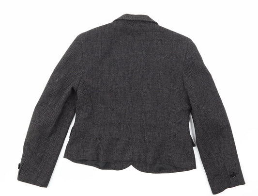 Marks and Spencer Womens Grey  Rayon Jacket Suit Jacket Size 14
