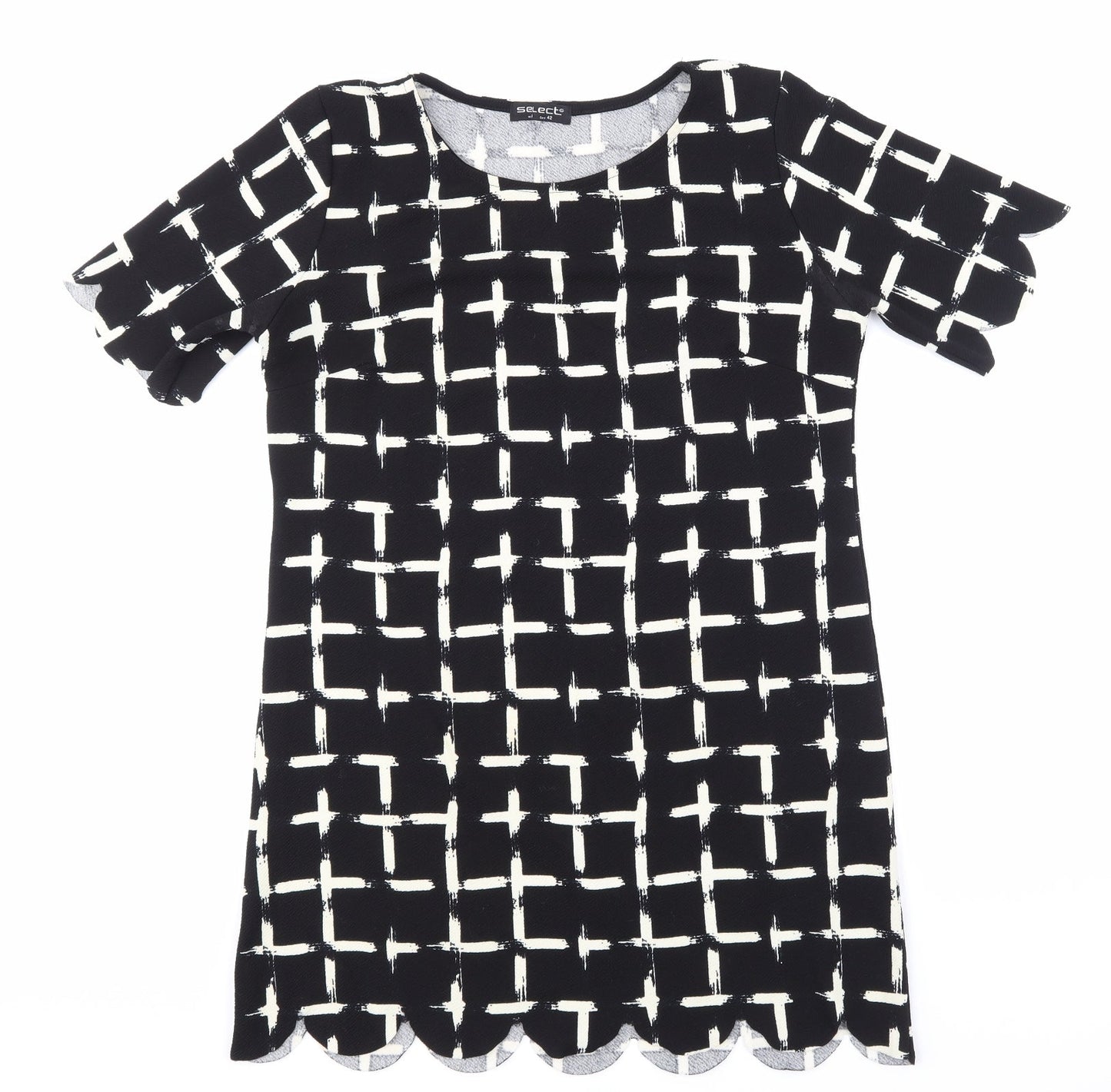 Select Womens Black Striped  A-Line  Size 14