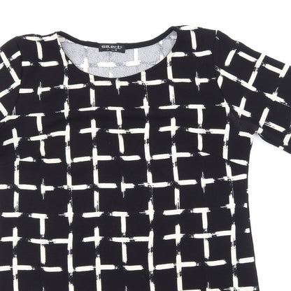Select Womens Black Striped  A-Line  Size 14