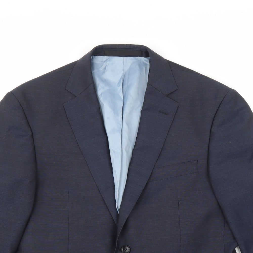 Mens UK Size 38 Marks and Spencer Regular Blue Suit Jacket