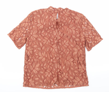 Womens UK Size S H&M Pink Basic T-Shirt