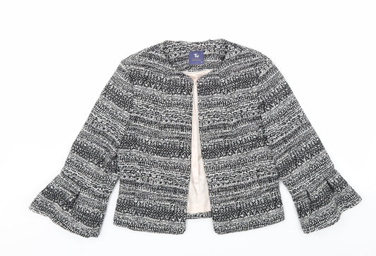 TU Womens Black Striped  Jacket  Size 10