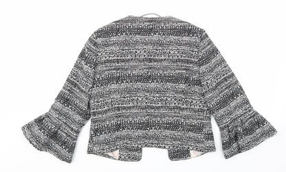 TU Womens Black Striped  Jacket  Size 10