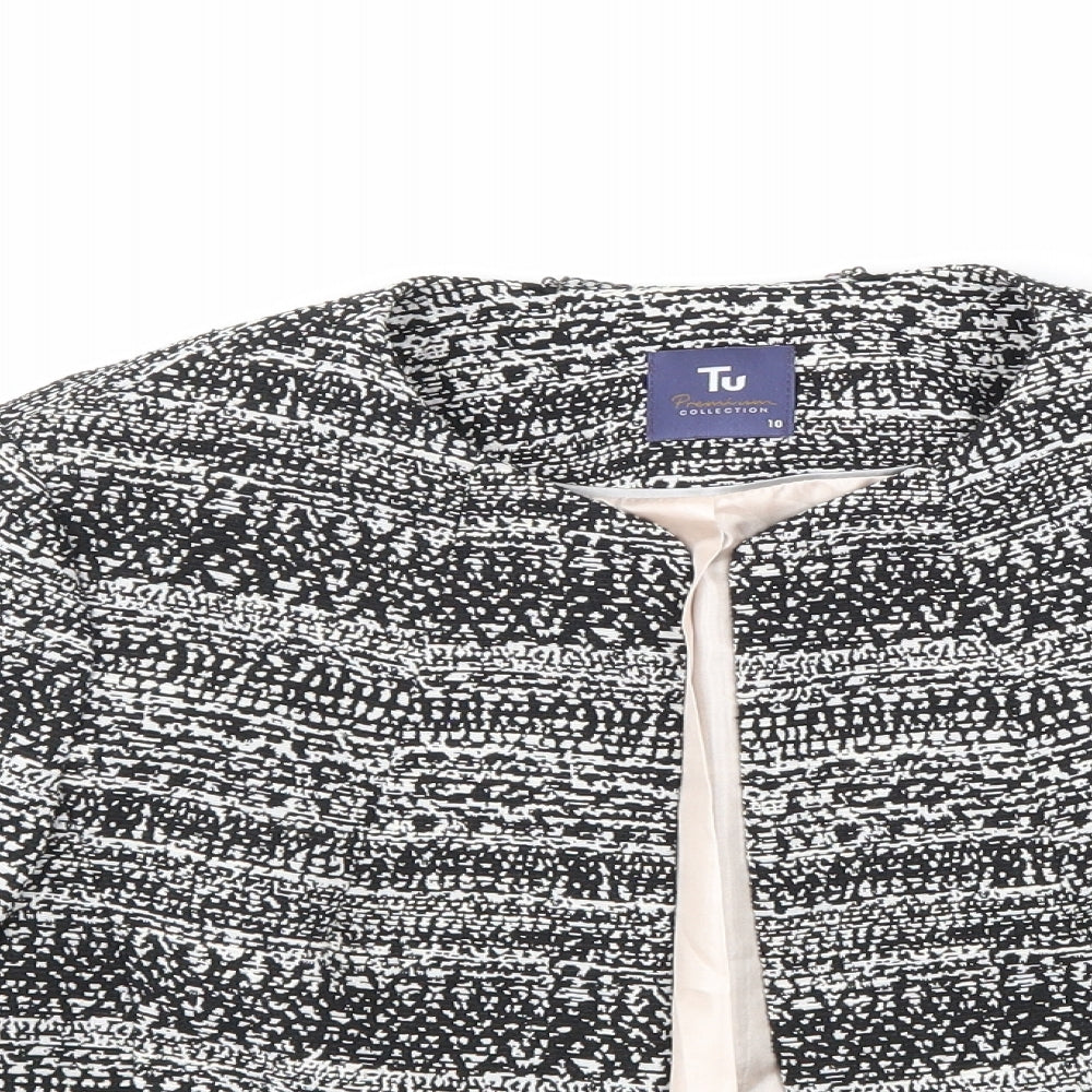 TU Womens Black Striped  Jacket  Size 10