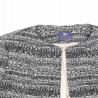 TU Womens Black Striped  Jacket  Size 10