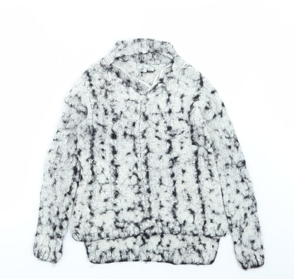 Peacocks Womens White  Knit Pullover Jumper Size S
