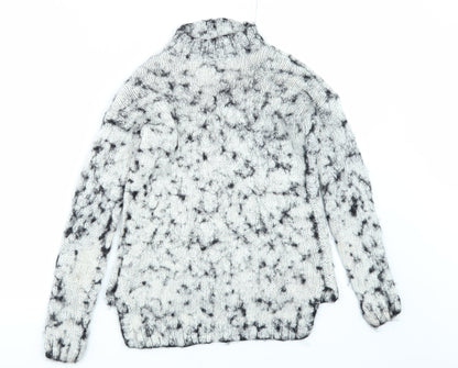 Peacocks Womens White  Knit Pullover Jumper Size S