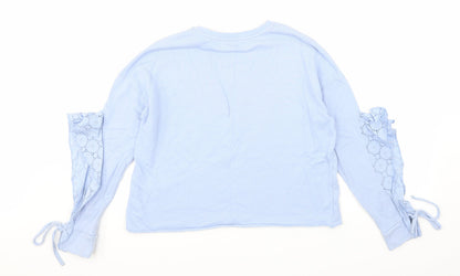 River Island Womens Blue  Jersey Pullover Sweatshirt Size S  - La Vie Est