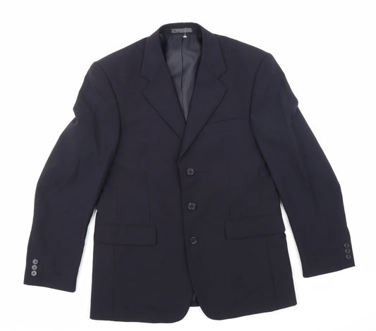 Mens UK Size 40 BHS Regular Blue Suit Jacket