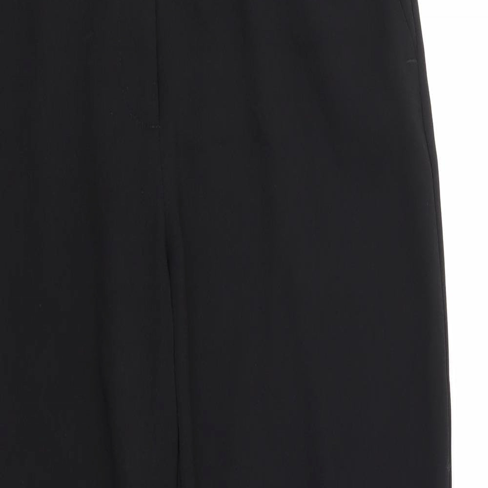 River Island Womens Black  Rayon Cropped Trousers Size 8 L21 in - Ruffle