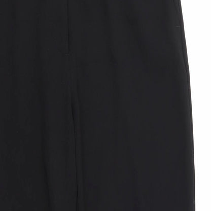 River Island Womens Black  Rayon Cropped Trousers Size 8 L21 in - Ruffle