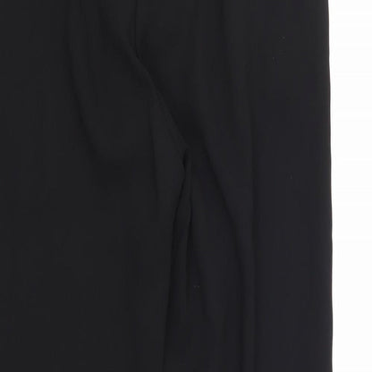 River Island Womens Black  Rayon Cropped Trousers Size 8 L21 in - Ruffle