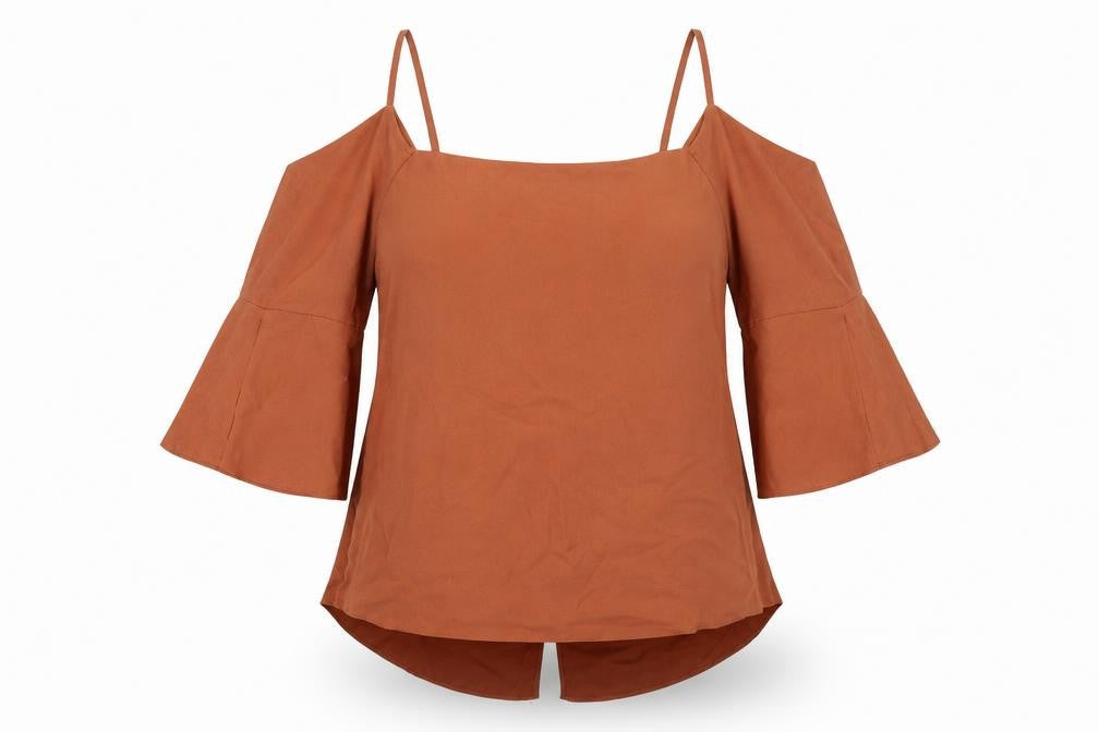 Womens UK Size 10 River Island Orange Basic Blouse