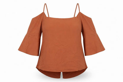 Womens UK Size 10 River Island Orange Basic Blouse
