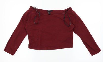 FOREVER 21 Womens Purple   Cropped T-Shirt Size XL