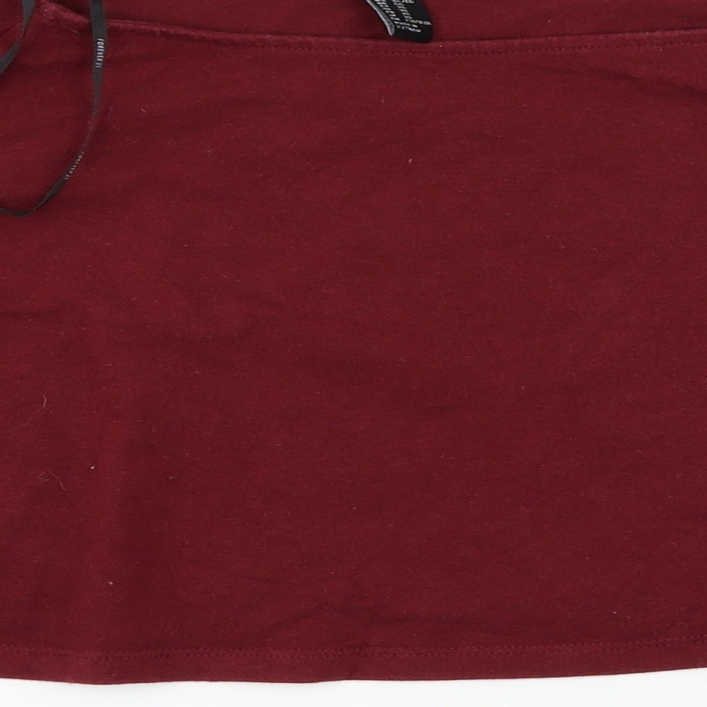 FOREVER 21 Womens Purple   Cropped T-Shirt Size XL