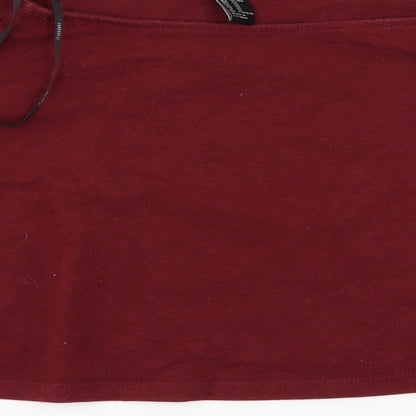 FOREVER 21 Womens Purple   Cropped T-Shirt Size XL