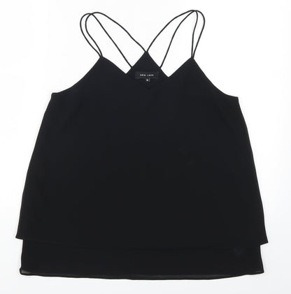 Womens UK Size 10 New Look Black Basic Tank