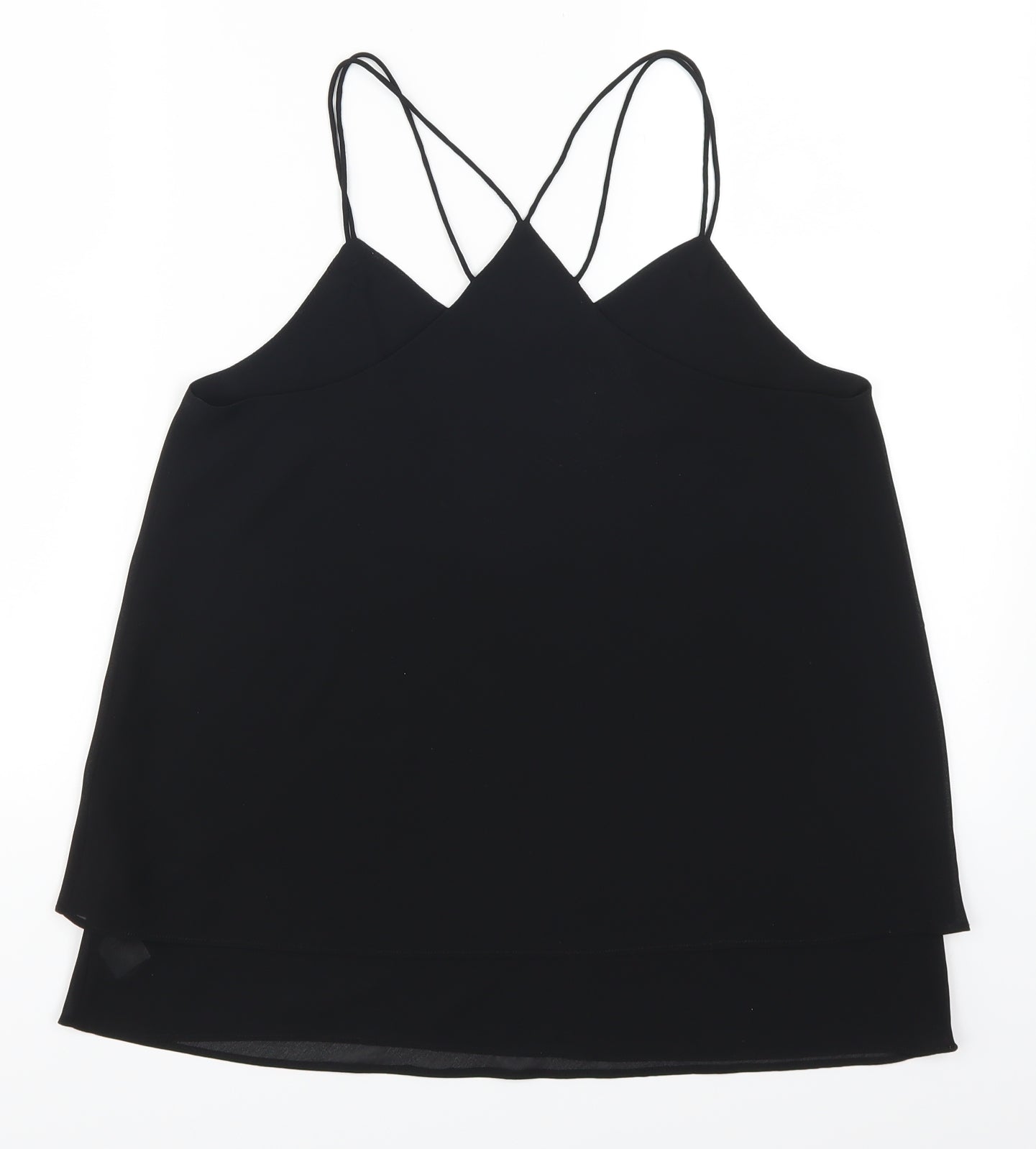 Womens UK Size 10 New Look Black Basic Tank