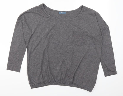 Evie Womens Grey   Basic T-Shirt Size 14