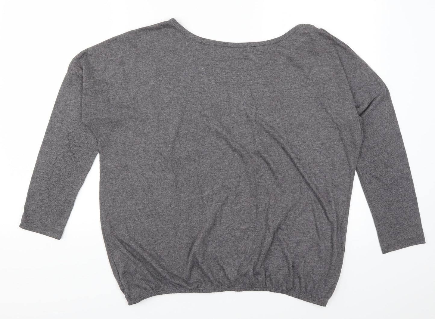 Evie Womens Grey   Basic T-Shirt Size 14