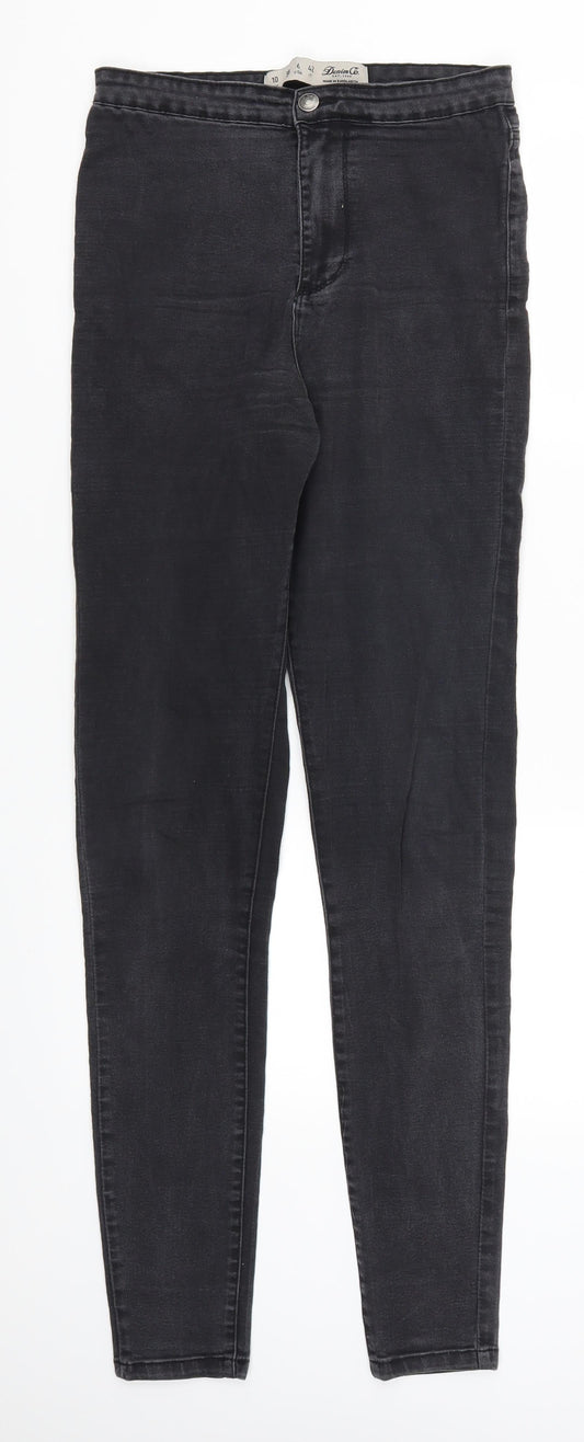 Denim Co Womens Grey  Denim Skinny Jeans Size 10 L31 in