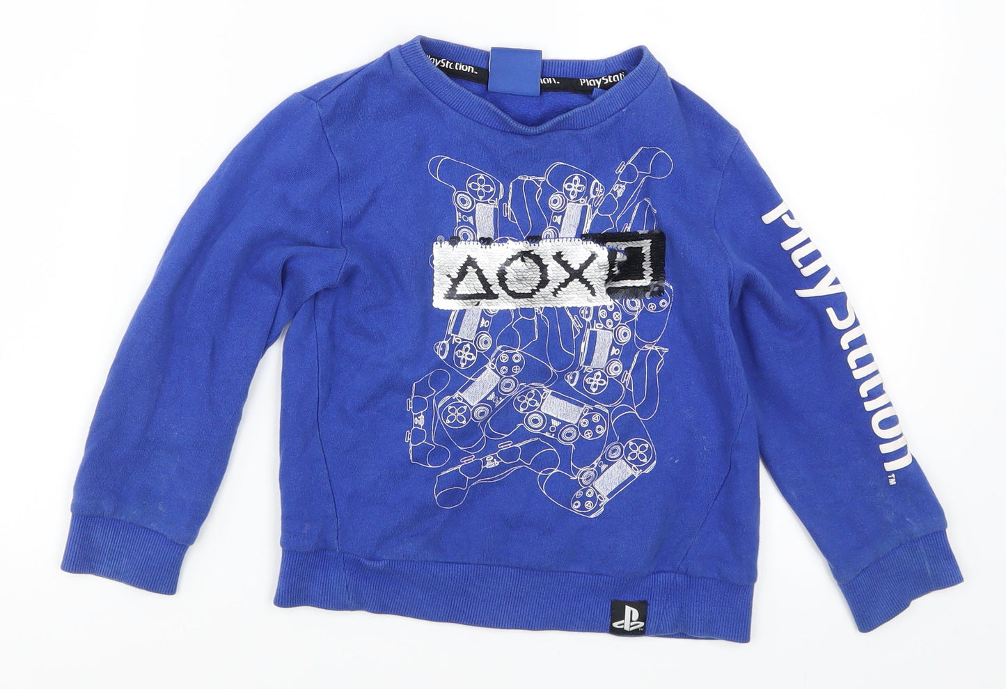 NEXT Boys Blue   Pullover Sweatshirt Size 4 Years  - Play Station
