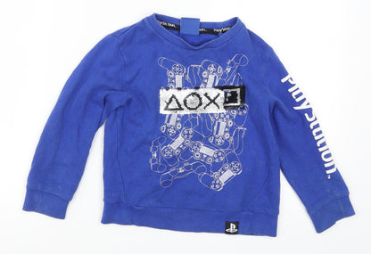NEXT Boys Blue   Pullover Sweatshirt Size 4 Years  - Play Station