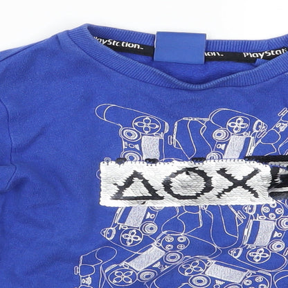 NEXT Boys Blue   Pullover Sweatshirt Size 4 Years  - Play Station
