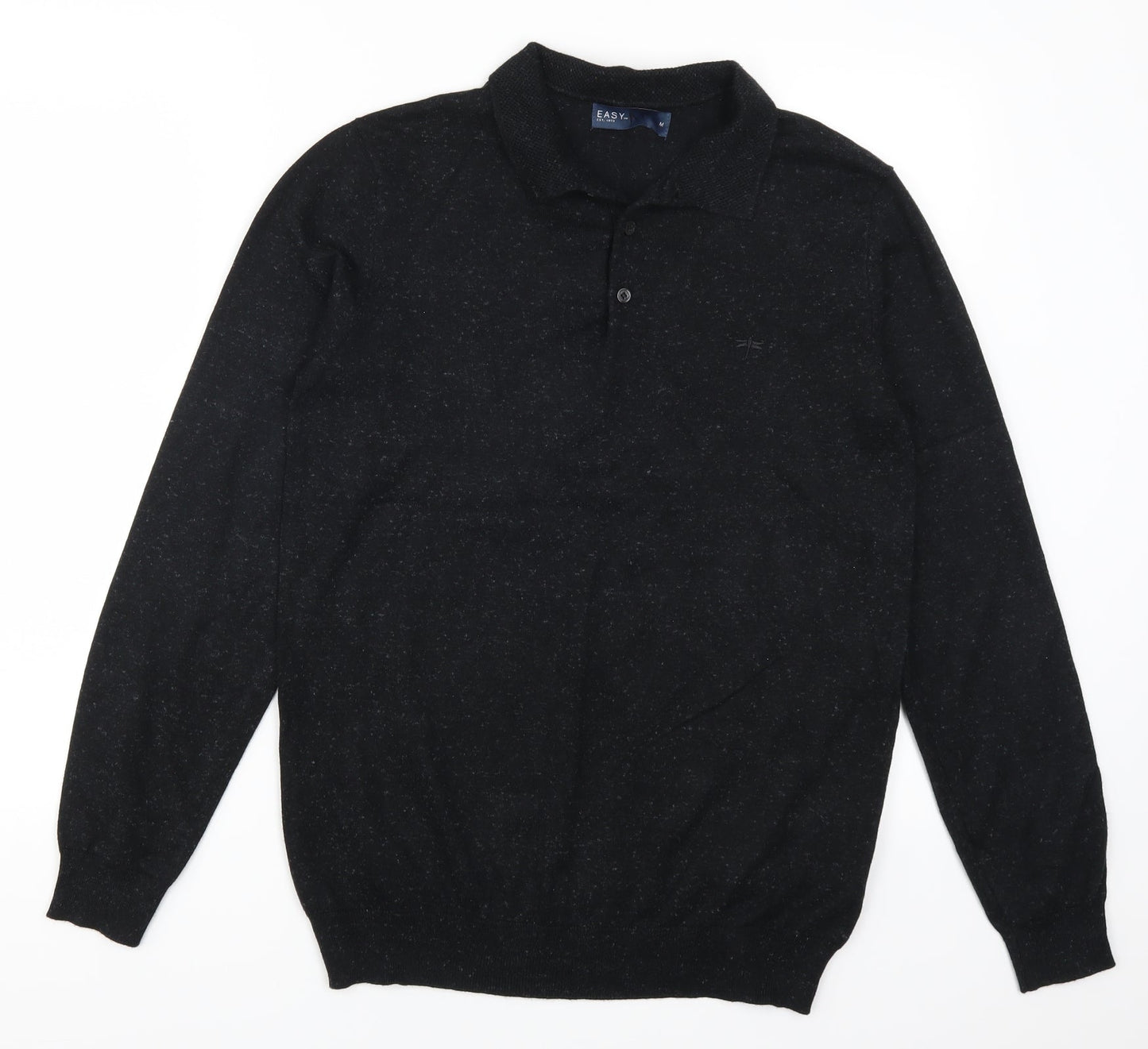 Easy Mens Black   Pullover Jumper Size M