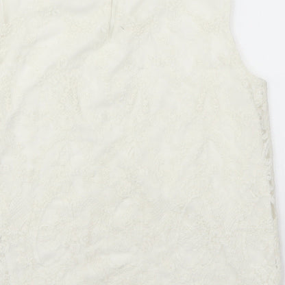 H&M Girls White  Lace Basic Tank Size 14 Years