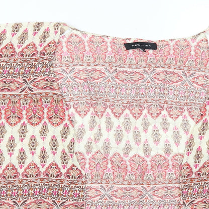 Womens UK Size 10 New Look Pink Kimono Coat