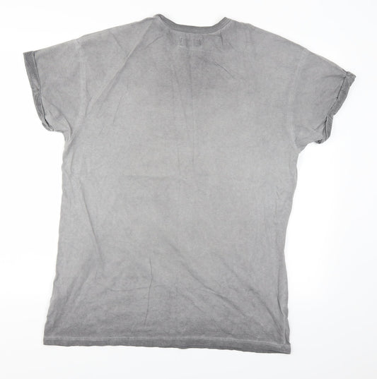 Topman Mens Grey    T-Shirt Size L  - San Francisco
