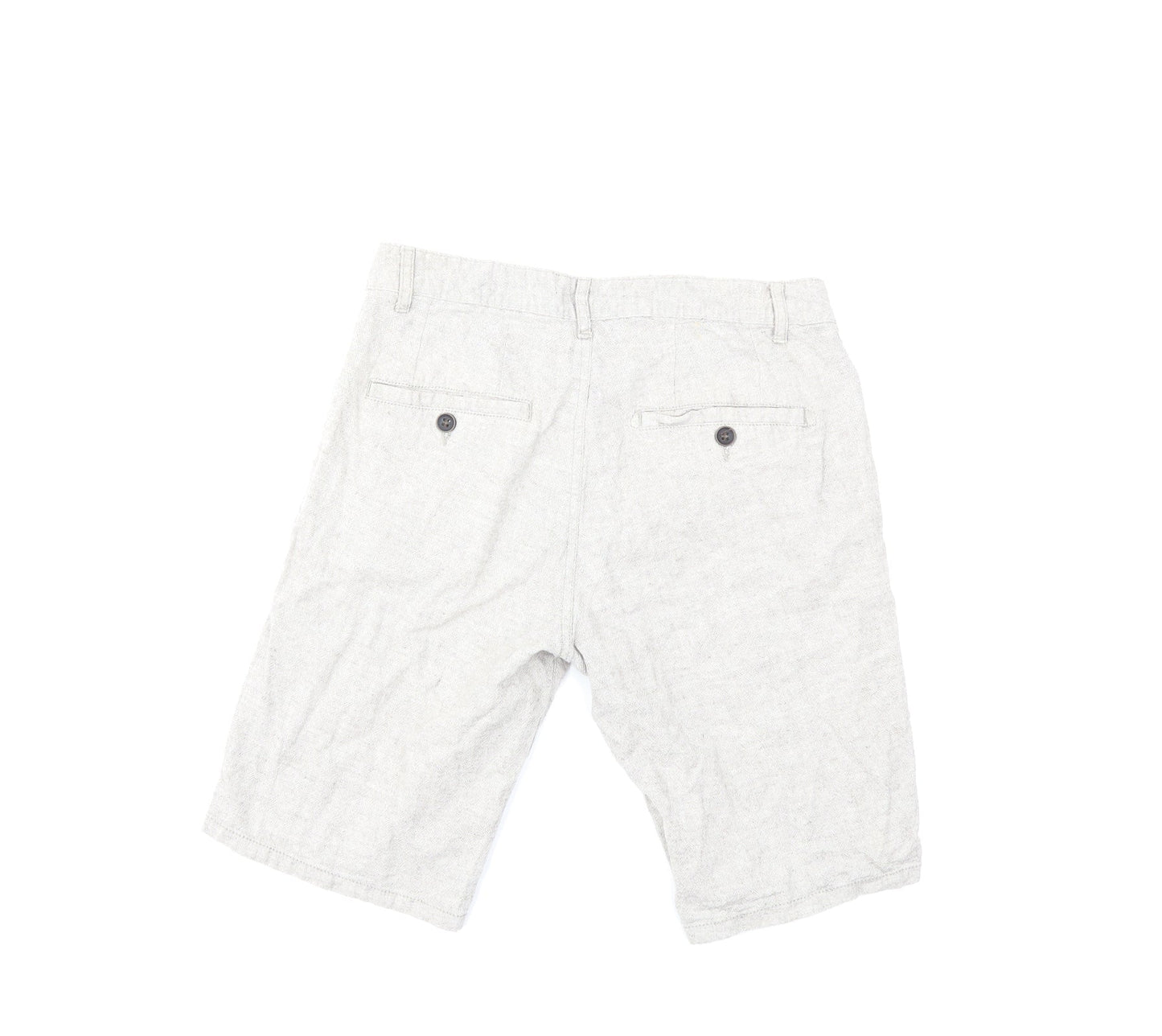 Peacocks Mens Grey   Chino Shorts Size 30 in