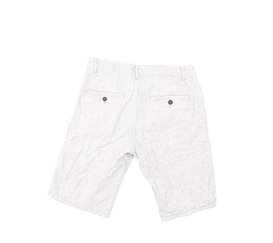 Peacocks Mens Grey   Chino Shorts Size 30 in