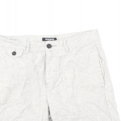 Peacocks Mens Grey   Chino Shorts Size 30 in